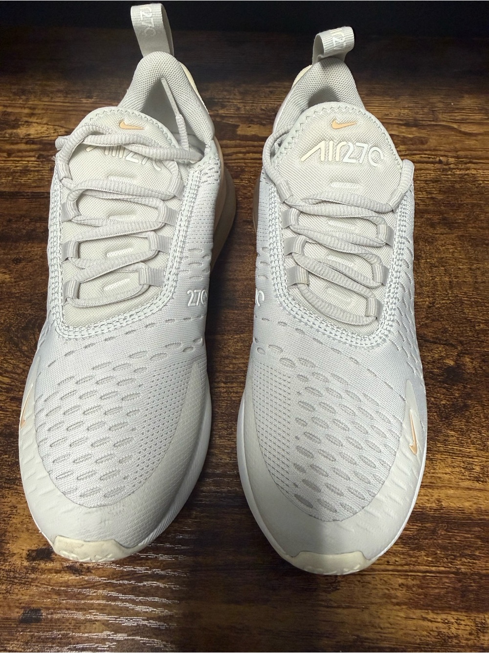 Nike Women’s Air Max 270 in Light Grey with Cream Accents